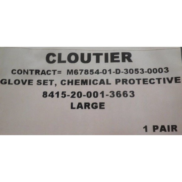 Government Military Issue LRG Chemical Protective Glove Shells & Inserts, 1 Pair - Picture 9 of 9